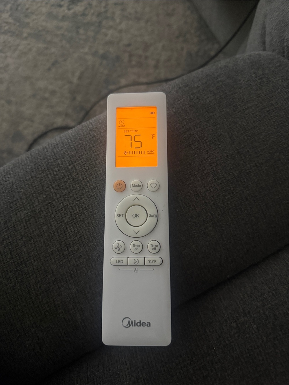 White Air Conditioner Remote Control - White